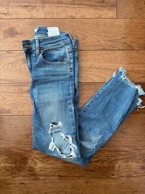 Levi's Light Blue Straight Leg Distressed Jeans